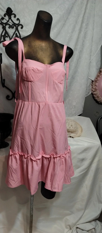 Pink halter dress 1