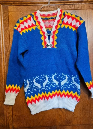 Pull vintage norvégien à motifs jacquard , marque: Vintage, état: Très bon état, taille: XS / 34 / 6, 25,00 €, 26,95 € Protection acheteurs incluse