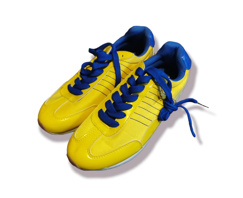 Brand New Atmosphere Ladies Trainers Size 6 Euro 39 Yellow Blue Vinted