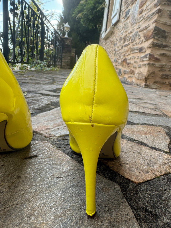 Escarpins T39 jaune fluo 5