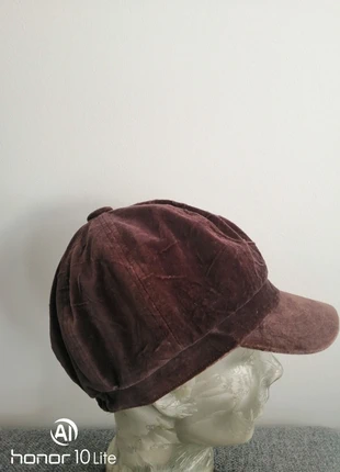 🍡Magnifique casquette velours marron, Lorie, T55, bouton en haut, doublure, marque: Lorie, état: Très bon état, taille: S, 4,80 €, 5,74 € Protection acheteurs incluse