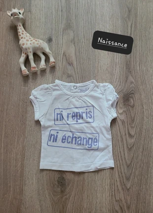 T-shirt naissance, marca: Kimbaloo, estado: Bom, tamanho: Recém-nascidos, 44 cm, €2.00, €2.80 inclui Proteção do Comprador