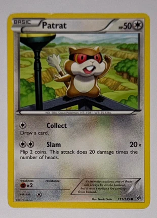 Pokémon Card: Patrat #111/135 (Pokemon Plasma Storm), brand: Pokémon, condition: New with tags, £0.78, £1.52 includes Buyer Protection
