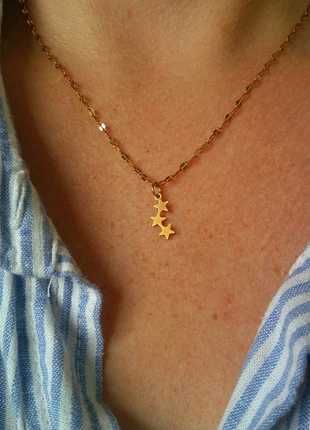 Les constellations 🌟 étoiles filantes 🌟 collier acier inoxydable ajustable réglable doré, brand: acier inoxydable, condition: Very good, €8.00, €9.10 includes Buyer Protection Pro