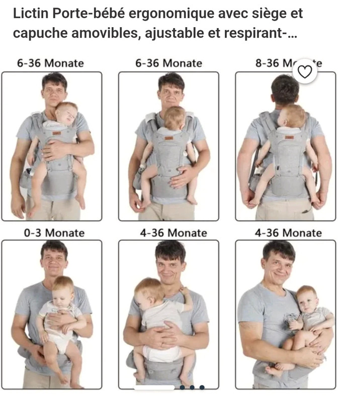 Porte bébé ergonomique lictin