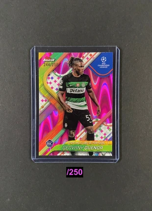 Geovany Quenda Pink Raywave Numbered /250 Topps Finest UEFA 2024-25 Sporting Lisboa, merk: Topps, staat: Nieuw zonder prijskaartje, € 7,50, € 8,58 inclusief Kopersbescherming