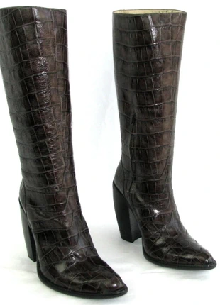 Free Lance Bottes santiags fourrées cuir aspect croco marron 37 excellent état, marca: FREE LANCE, estado: Muito bom, tamanho: 37, €199.00, €209.65 inclui Proteção do Comprador