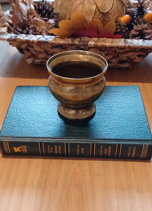 vintage Indian etched brass decorative bowl, brand: Vintage Dressing, condition: Good, £8.50, £9.63 includes Buyer Protection