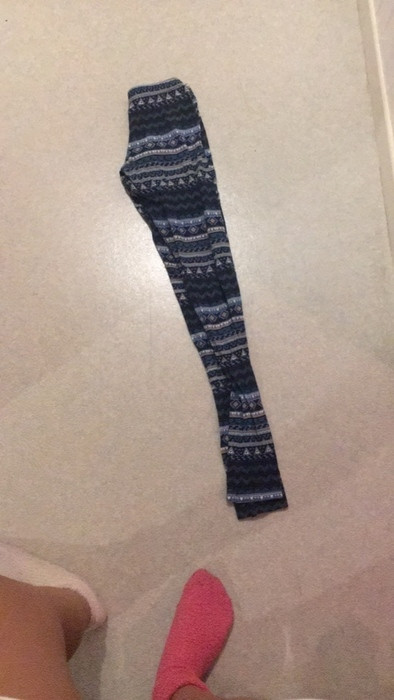 Legging bleu motif aztèque 2