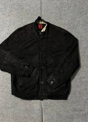 JEFF Black 100% Suede Vintage Buttoned Bomber Jacket, brand: Jeff Banks, condition: Very good, size: M, £34.99, £37.44 includes Buyer Protection Pro