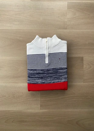 Pull Tommy Hilfiger half zip 1/4 zip col camionneur taille M, marke: Tommy Hilfiger, zustand: Sehr gut, größe: M, 25,00 €, 26,95 € beinhaltet Vinted-Käuferschutz Pro
