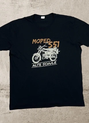 Moped S51 “Alte Schule” Biker Novelty Spellout Graphic T-Shirt, brand: Gildan, condition: Good, size: XL, £3.00, £3.85 includes Buyer Protection Pro