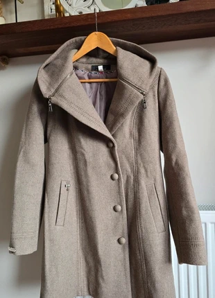 🍂🐱80% Wool Hooded Coat - Adriano Damiani - size 10/38, brand: Adrianno Damianii, condition: Very good, size: M / 38 / 10, €35.00, €37.45 includes Buyer Protection