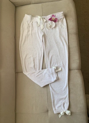 Pantalón joggers con lazos elegantes, marque: Love to Lounge, état: Neuf sans étiquette, taille: M / 38 / 10, 7,00 €, 8,05 € Protection acheteurs incluse