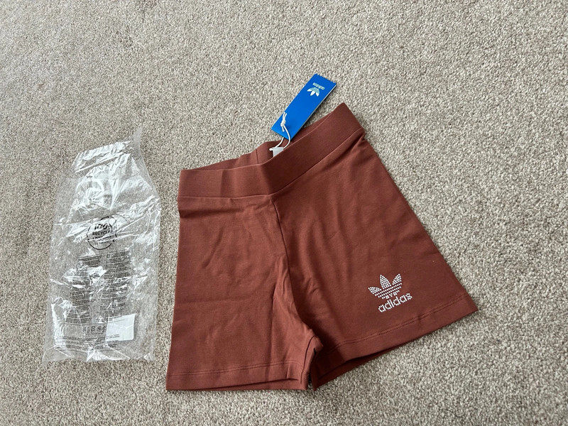 Brown adidas hot pants shorts. Vinted