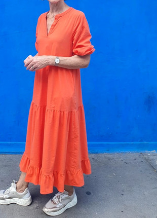 Marie Mund oranje kange jurk, marca: Marie Lund, estado: Muy bueno, tamaño: S / 36 / 8, 15,00 €, 16,45 € Protección al comprador incluida