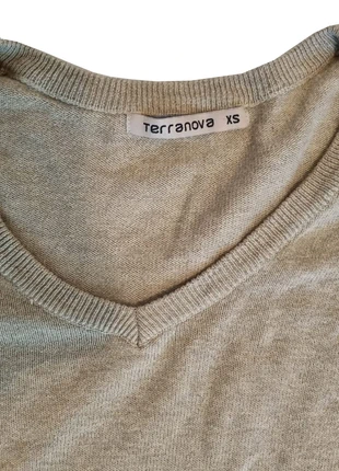 Maglione cotone beige scollo a V coquette , brand: Terranova, condizioni: Ottime, taglia: XS / IT 38 / EU 34, €5.00, €5.95 include la Protezione acquisti