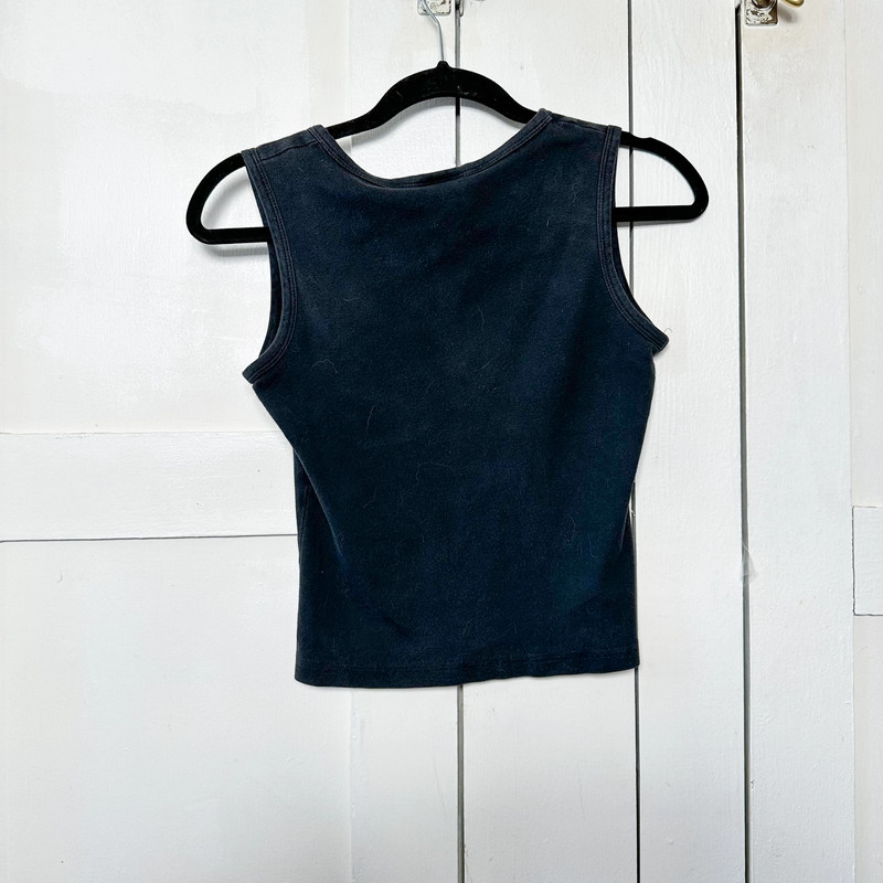 COZY | Vintage 90s Sleeveless Butterfly Black Tank Top 2