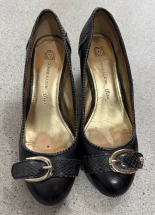 Anne Klein Iflex Black Leather Pumps With Snake Skin Detail Uk 5 Size, brand: Anne Klein, condition: Good, size: 5, £7.80, £8.89 includes Buyer Protection