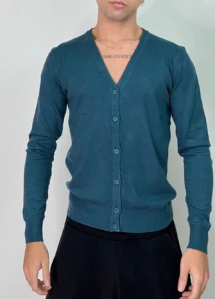 Cardigan uomo in filo invernale comodo, verde. Nuovo con cartellino. Sku373. XXXL., marque: Cardigan invernale verde, état: Neuf avec étiquette, taille: XXXL, 11,94 €, 13,24 € Protection acheteurs incluse