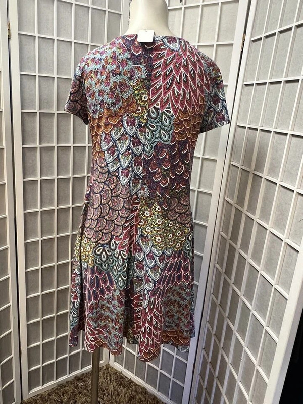 MSK,Woman,Dress,Multicolor,Sz S, Short Sleeve, Metal hoops neckline.! 4