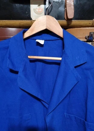 Vintage French Work Coat – 1980 Electric Blue 100% Cotton Twill – Size T5 – Measures below, brand: WORKWEAR, condition: New with tags, size: XL, €9.00, €10.15 includes Buyer Protection Pro