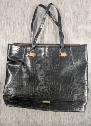 👜 Sac cabas MOA Paris effet croco noir, marke: Moa, zustand: Sehr gut, 16,00 €, 17,50 € inklusive Vinted-Käuferschutz