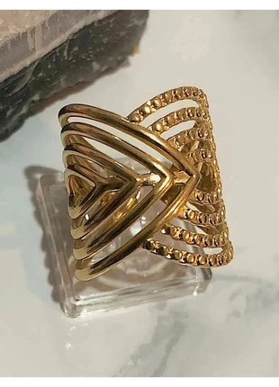 Anillo dorado diseño en V Acero – Ajustable, marque: Local, état: Neuf avec étiquette, taille: Ajustable, 4,99 €, 5,94 € Protection acheteurs incluse