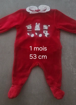 Grenouillere pyjama bébé fille Noël obaïbi 1 mois 53 cm, brand: Obaïbi, condizioni: Ottime, taglia: Fino a 1 mese / 50 cm, €5.00, €5.95 include la Protezione acquisti