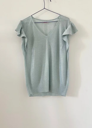 col v turquoise coton, marca: pull turquoise, estado: Muy bueno, tamaño: XS / 34 / 6, 3,00 €, 3,85 € Protección al comprador incluida
