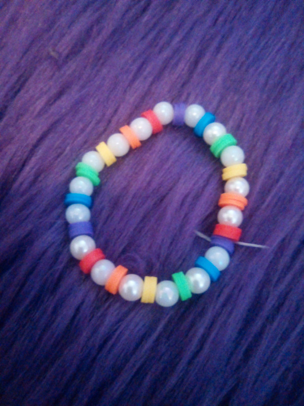 Rainbow pearl bracelet 5