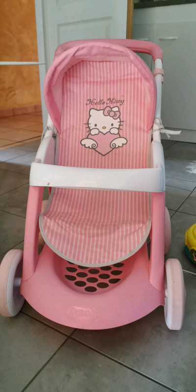 Poussette poupée SMOBY Chuli pop Hello Kitty - 510132 Pas Cher 