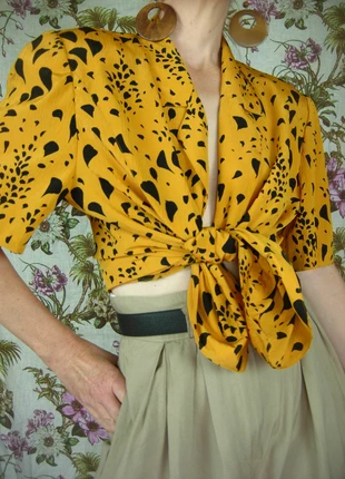 blouse vintage 80 fluide imprimé animal, brand: Vintage Dressing, condition: Very good, size: XL / 42 / 14, €24.00, €25.90 includes Buyer Protection Pro