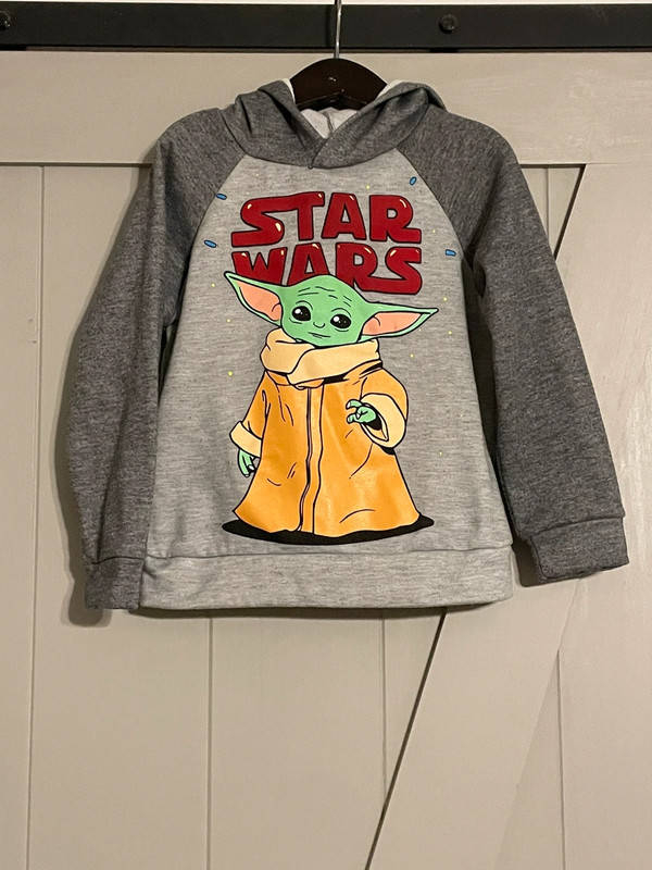 Star Wars Size 5 Toddler Boys Gray Hooded Pullover Sweatshirt #N-5-37-400 1