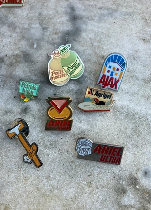 Lot pins produits ménagers/soins, condition: Good, €4.50, €5.43 includes Buyer Protection