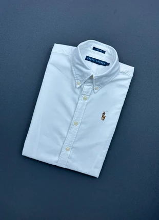 Chemise Femme - Slim Fit - Unie Blanche - Logo brodé Marron Ralph Lauren - Taille XS, brand: Ralph Lauren, condition: Very good, size: XS / 34 / 6, €59.00, €62.65 includes Buyer Protection Pro