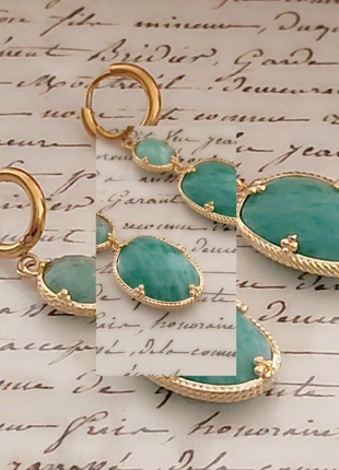 Boucles d'oreilles pendantes en pierre naturelle STYLE Ferrandis, marca: Philippe Ferrandis, estado: Novo sem etiquetas, €38.00, €40.60 inclui Proteção do Comprador Pro