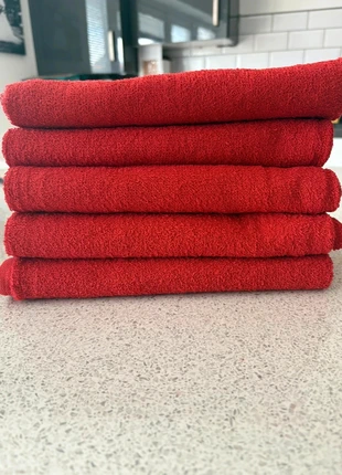Red hand towels x 5 new, brand: hand towel, condition: New with tags, £4.50, £5.43 includes Buyer Protection