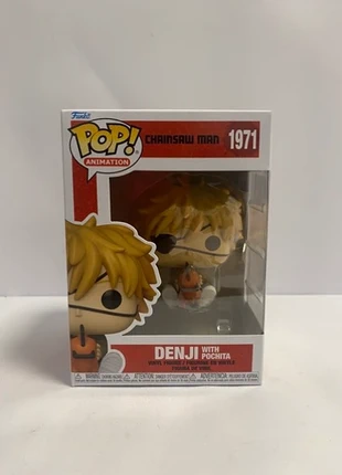 Funko POP! Chainsaw Man - Denji with Pochita 1971, marca: Funko, estado: Novo com etiquetas, tamanho: 3 anos / 98 cm, €12.90, €14.25 inclui Proteção do Comprador Pro
