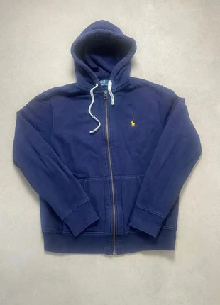 Sweat à capuche Polo Ralph Lauren bleu marine – logo jaune iconique, unisexe et confortable, marque: Ralph Lauren, état: Très bon état, taille: M, 59,90 €, 63,60 € Protection acheteurs incluse
