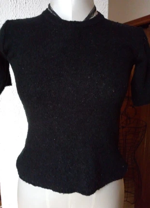 Pull manches courtes noir femme Taille 38, état: Bon état, taille: M / 38 / 10, 2,00 €, 2,80 € Protection acheteurs incluse