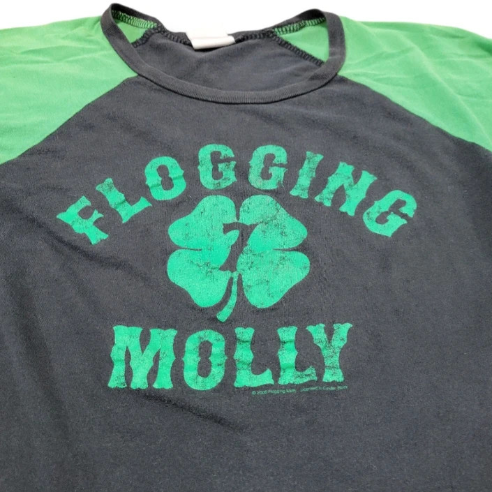 Flogging Molly Top Size XS Cinder Block 2008 Band Tee Graphic Tee Clover Luck 7 3