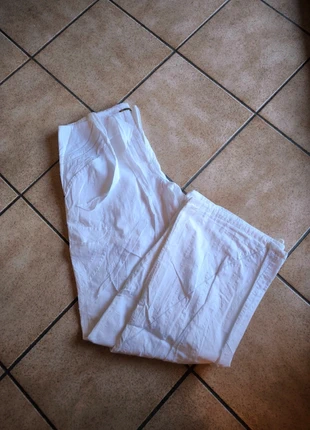 Pantalon blanc très fin type lin, taille xl, parfait état, parfait pour l'été 🌞, merk: Aesthetic, staat: Nieuw zonder prijskaartje, maat: XL / 42 / 14, € 15,00, € 16,45 inclusief Kopersbescherming