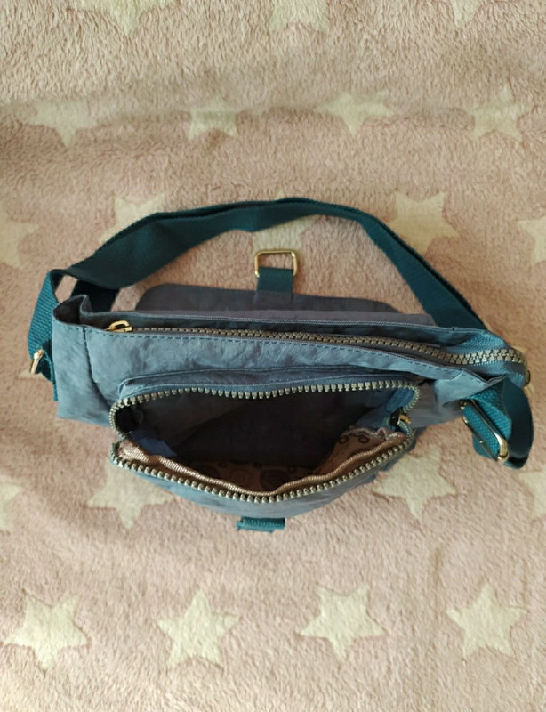 Bolso verano de nylon azul denim 5