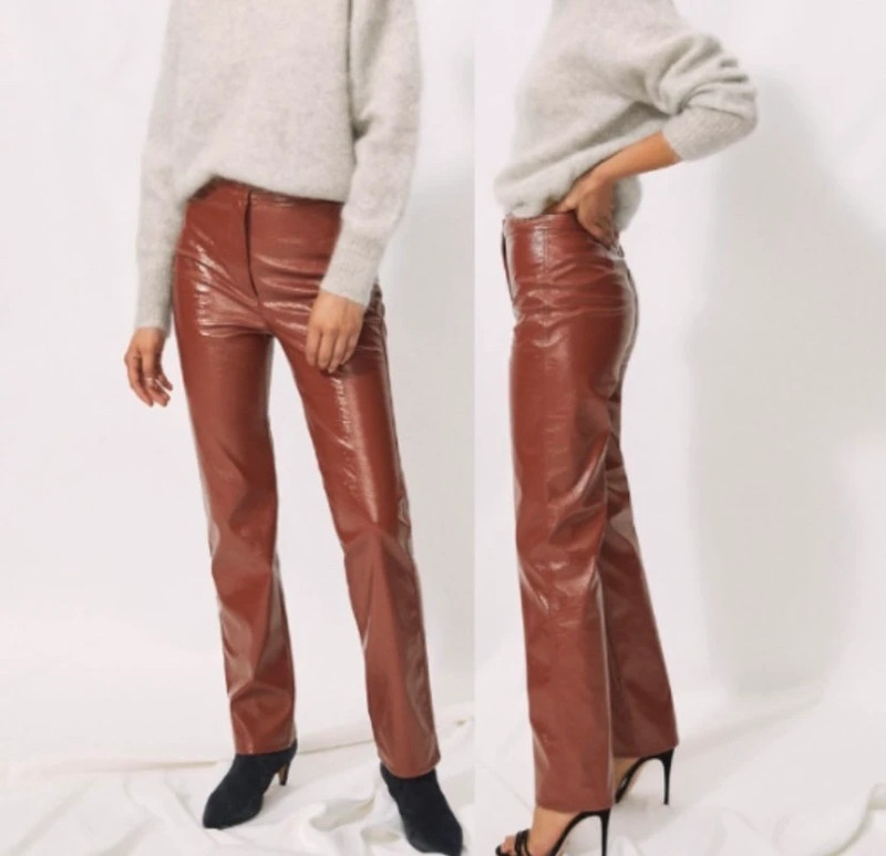 aritzia wilfred tempest high rise vinyl pants 1