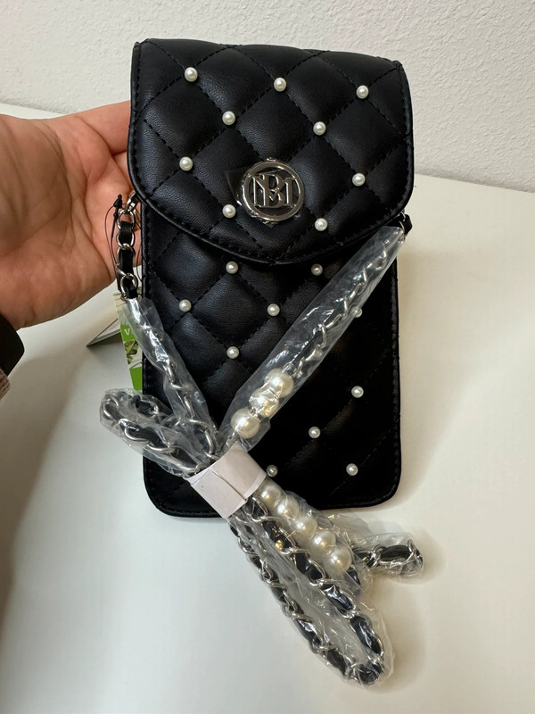 Brand New - Valentino Orlandi Phone Case - Black and Pearls 5