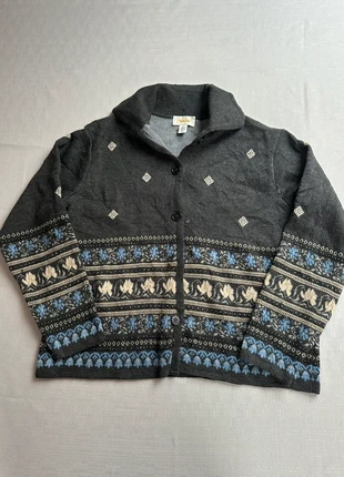 Cardigan Talbots vintage en laine taille S Motifs nordiques bleu & écru, fabrication italienne 🇮🇹, marque: Talbots, état: Bon état, taille: S / 36 / 8, 10,00 €, 11,20 € Protection acheteurs incluse