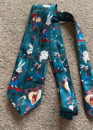 Vintage 1995 Looney Tunes Tie – Teal, Fun Cartoon Print - Y2K Tie, brand: Looney Tunes, condition: Very good, £5.99, £6.99 includes Buyer Protection