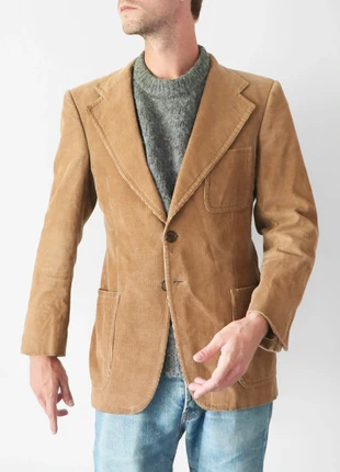 Veste / Blazer mixte en velours côtelé beige made in italy – Vintage dressing  – M / 38 / 10, marca: Vintage Dressing, estado: Muy bueno, tamaño: M, 30,00 €, 32,20 € Protección al comprador incluida