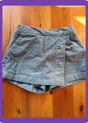 Short en porte-feuille a velours côtelé petit pois / corduroy wrap shorts with polka dots, marque: Okaïdi, état: Neuf sans étiquette, taille: 6 ans / 116 cm, 6,95 €, 8,00 € Protection acheteurs incluse